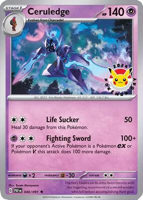 Ceruledge - 040/091 (Pokemon Day 2024) (Cosmos Holo) card from Miscellaneous Cards & Products