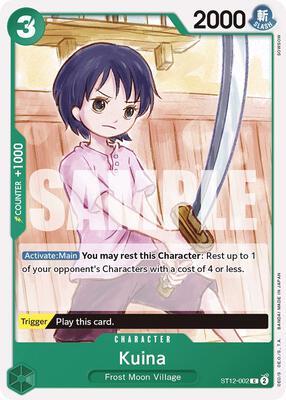 Kuina card from Starter Deck 12: Zoro and Sanji
