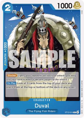 Duval card from Starter Deck 12: Zoro and Sanji
