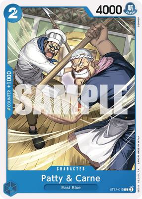 Patty & Carne card from Starter Deck 12: Zoro and Sanji