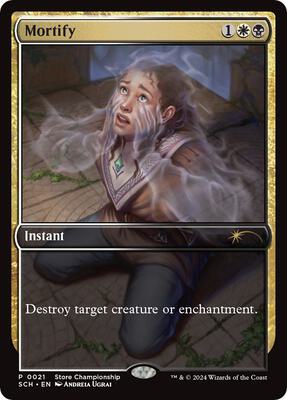 Mortify card from Game Day & Store Championship Promos