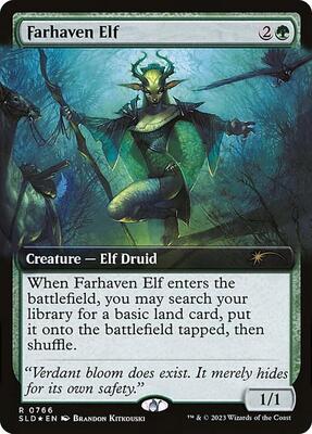 Farhaven Elf (Extended Art) card from Secret Lair Drop Series