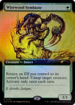 Wirewood Symbiote (Extended Art) card from Secret Lair Drop Series