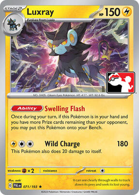 Luxray - 071/193 card from Prize Pack Series Cards