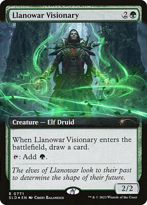 Llanowar Visionary (Extended Art) card from Secret Lair Drop Series