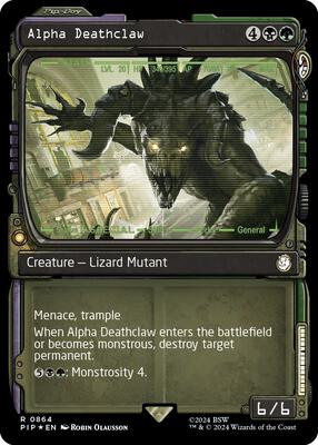 Alpha Deathclaw (Showcase) (Surge Foil) card from Universes Beyond: Fallout