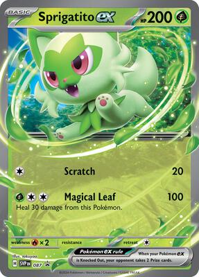 Sprigatito ex - 087 card from SV: Scarlet & Violet Promo Cards