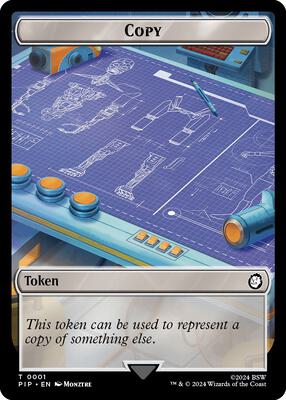 Copy // Clue Double-Sided Token card from Universes Beyond: Fallout