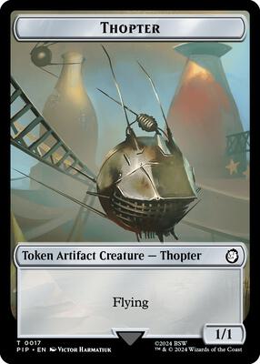 Thopter // Junk Double-Sided Token card from Universes Beyond: Fallout