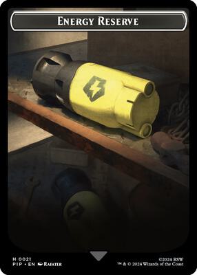 Energy Reserve // Settlement Double-Sided Token card from Universes Beyond: Fallout