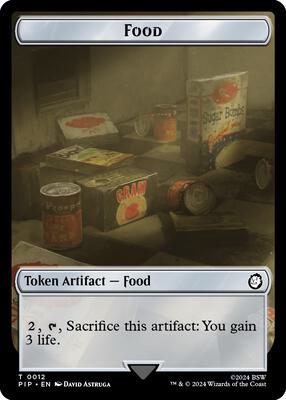 Food (0012) // Thopter Double-Sided Token card from Universes Beyond: Fallout