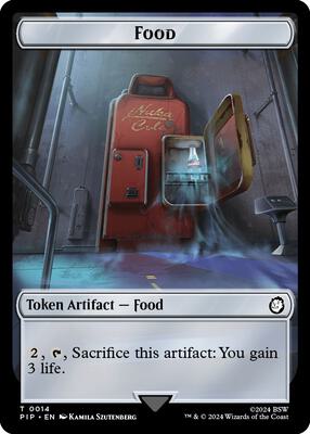 Food (0014) // Alien Double-Sided Token card from Universes Beyond: Fallout