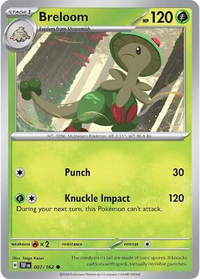 Breloom card from SV05: Temporal Forces