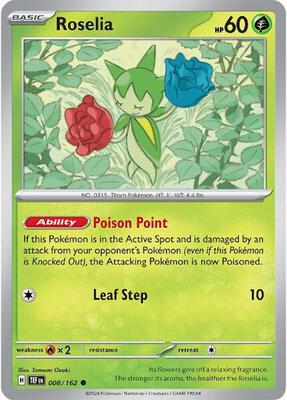 Roselia card from SV05: Temporal Forces