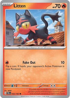 Litten - 032/162 card from SV05: Temporal Forces
