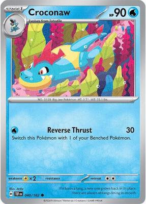 Croconaw card from SV05: Temporal Forces