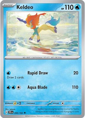 Keldeo card from SV05: Temporal Forces