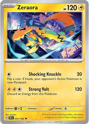 Zeraora card from SV05: Temporal Forces