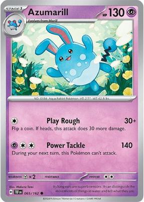 Azumarill card from SV05: Temporal Forces