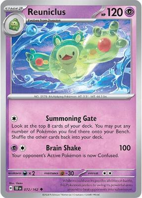 Reuniclus - 072/162 card from SV05: Temporal Forces