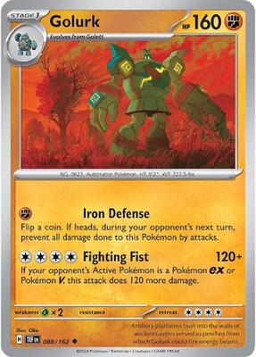 Golurk card from SV05: Temporal Forces
