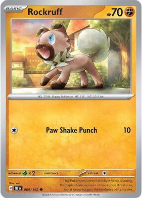 Rockruff card from SV05: Temporal Forces