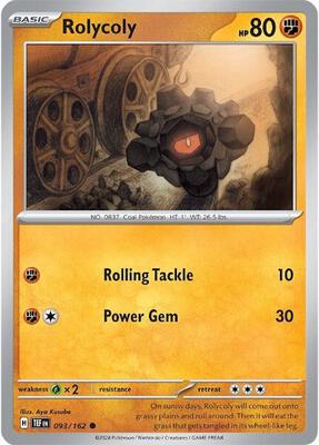 Rolycoly card from SV05: Temporal Forces