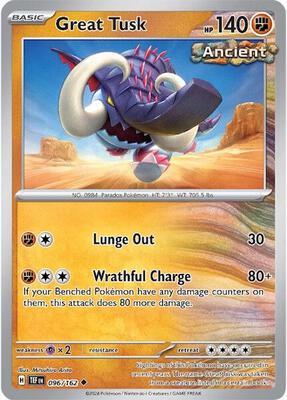 Great Tusk - 096/162 card from SV05: Temporal Forces