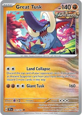 Great Tusk - 097/162 card from SV05: Temporal Forces