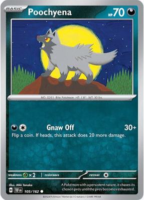 Poochyena card from SV05: Temporal Forces