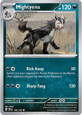 Mightyena card from SV05: Temporal Forces