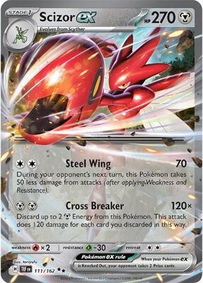 Scizor ex - 111/162 card from SV05: Temporal Forces