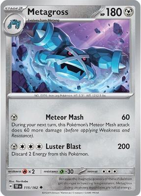 Metagross - 115/162 card from SV05: Temporal Forces