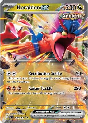 Koraidon ex card from SV05: Temporal Forces