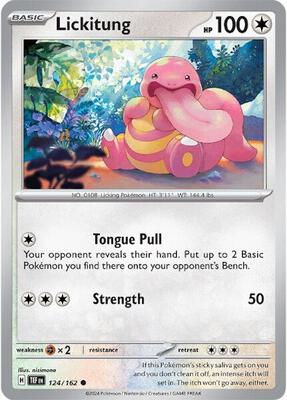 Lickitung - 124/162 card from SV05: Temporal Forces