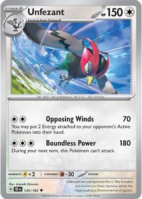 Unfezant card from SV05: Temporal Forces