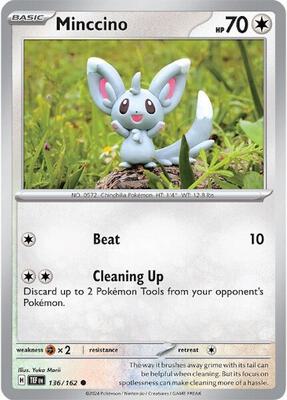Minccino - 136/162 card from SV05: Temporal Forces