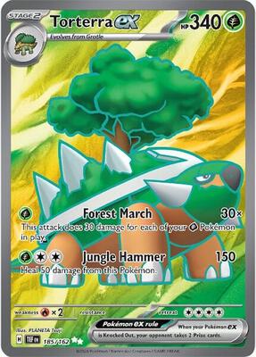 Torterra ex - 185/162 card from SV05: Temporal Forces