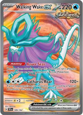 Walking Wake ex - 189/162 card from SV05: Temporal Forces