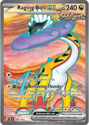 Raging Bolt ex - 196/162 card from SV05: Temporal Forces