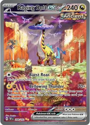 Raging Bolt ex - 208/162 card from SV05: Temporal Forces