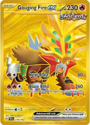 Gouging Fire ex - 214/162 card from SV05: Temporal Forces