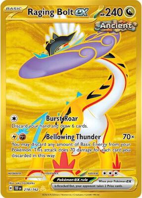 Raging Bolt ex - 218/162 card from SV05: Temporal Forces
