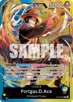 Portgas.D.Ace (002) card from Ultra Deck: The Three Brothers