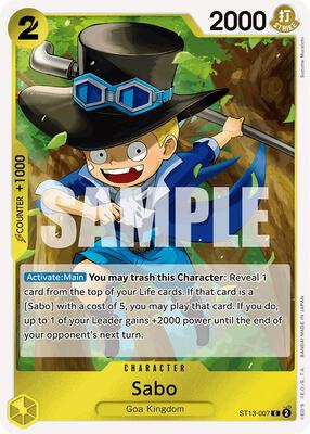 Sabo (007) card from Ultra Deck: The Three Brothers