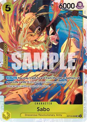 Sabo (008) card from Ultra Deck: The Three Brothers