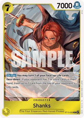 Shanks card from Ultra Deck: The Three Brothers