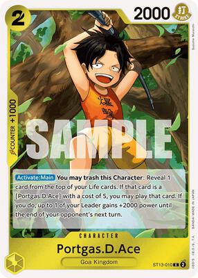 Portgas.D.Ace (010) card from Ultra Deck: The Three Brothers