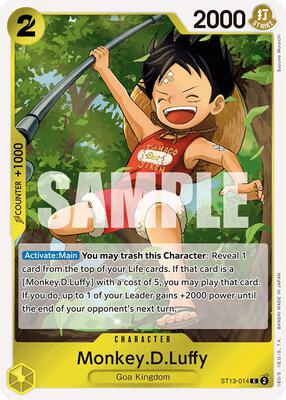 Monkey.D.Luffy (014) card from Ultra Deck: The Three Brothers