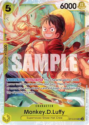 Monkey.D.Luffy (015) card from Ultra Deck: The Three Brothers